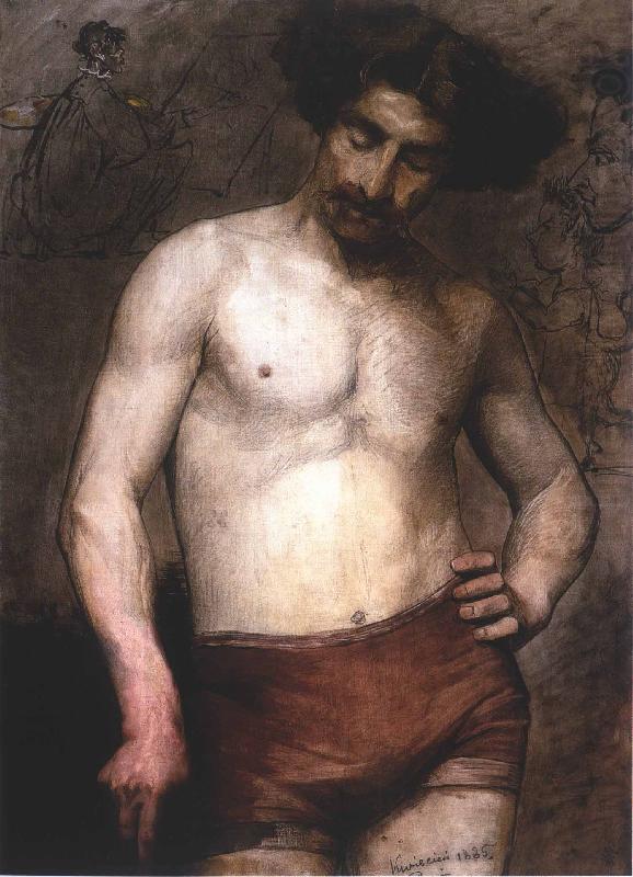 Anna Bilinska-Bohdanowicz Male half act study china oil painting image